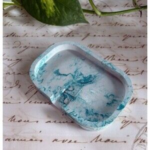 Handmade Soap Dish Cement Soap Holder Bathroom Kitchen Self Draining